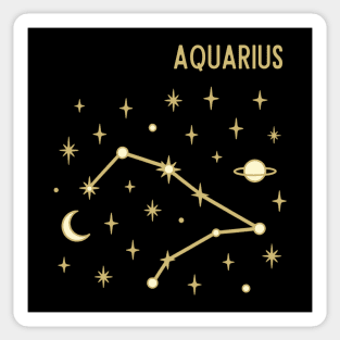 Aquarius Constellation Star Sign Sticker